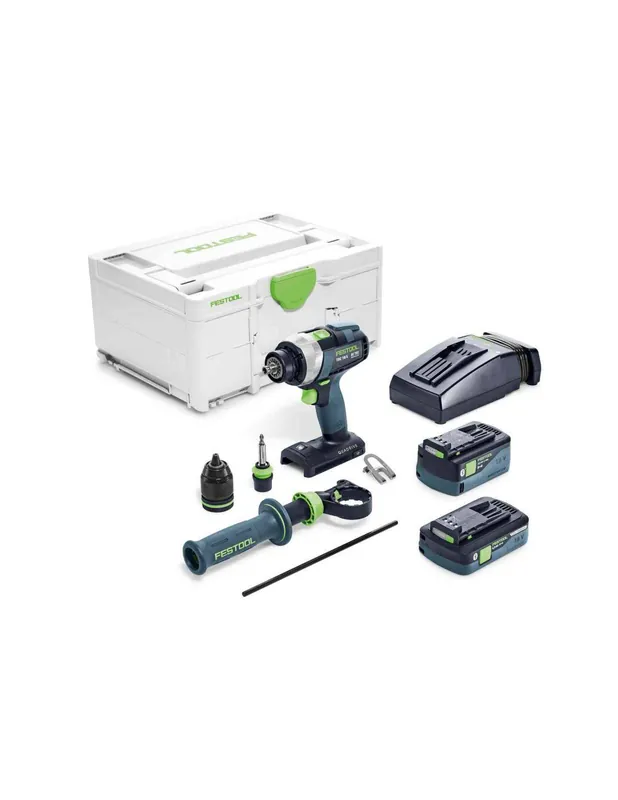 Perceuse-visseuse sans fil QUADRIVE TDC 18/4 5,0/4,0 I-Plus 577649 - Festool