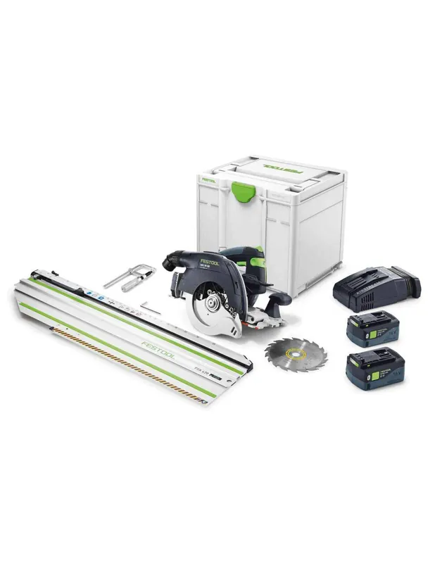 Scie circulaire à capot basculant sans fil HKC 55 5,0 EBI-Set-FSK 420 577675 - Festool