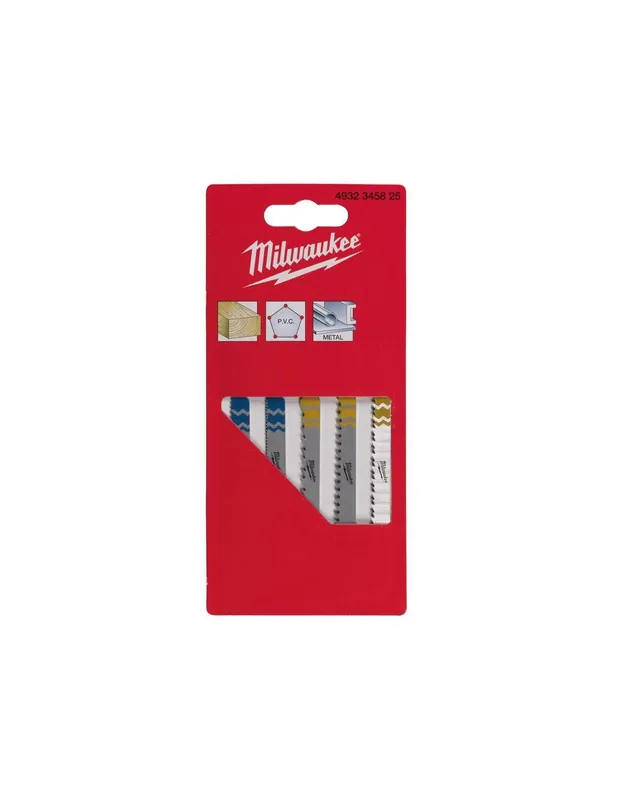 Set de 5 lames de scie sauteuse bois et métal 4932345825 - Milwaukee