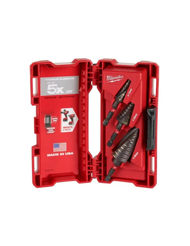 Coffret de 3 forets étagés SHOCKWAVE 48899266 - Milwaukee