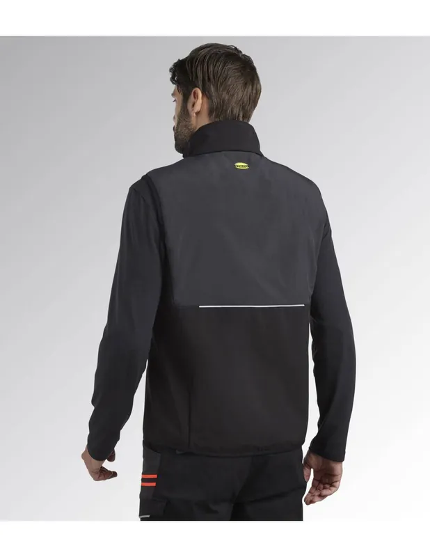 Gilet de travail sans manches VEST SOFTSHELL HYBRID Noir/Fantome 702.180066C8817 - Diadora