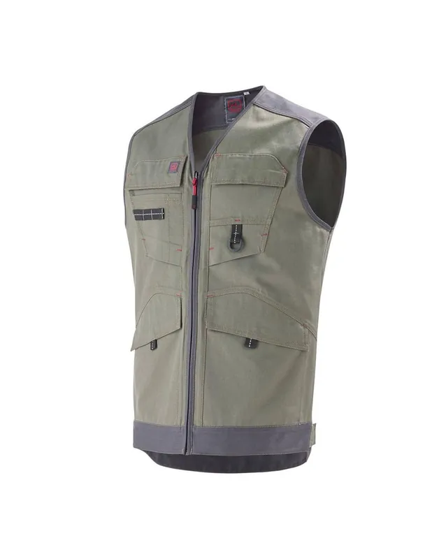 Gilet de travail TROWAL Kaki/Charcoal 9ATTUP - LAFONT