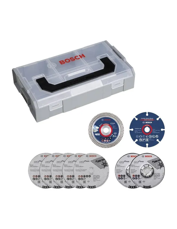 Coffret mini L-Boxx + 9 disques Ø76 mm EXPERT pour meuleuse GWS 12V-76 061599764G - Bosch