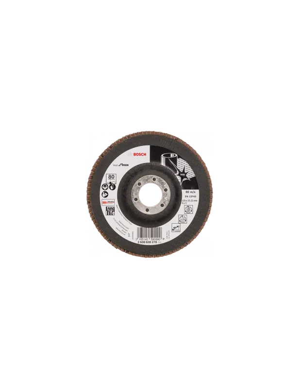 Plateau à lamelles 125mm G80 X581 Best for Inox 2608608278 - Bosch