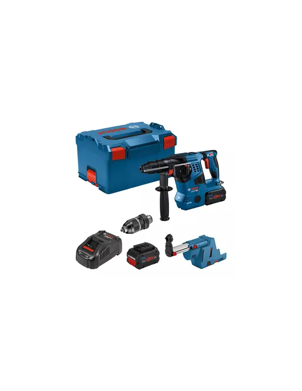 Perforateur SDS+ GBH 18V-28 CF 8Ah ProCORE + GDE18V-16 + CoMo L-Boxx 0611921003 - Bosch