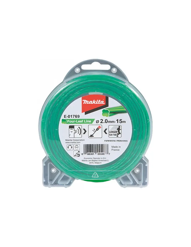 Fil nylon hélicoïdal Ø 2mm X 15 m pour débroussailleuse à batterie E-01769 - Makita