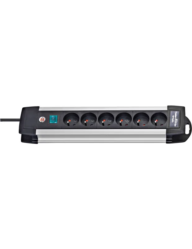 Multiprise Premium Alu-Line 6 prises avec interrupteur 1391001066 - Brennensthul