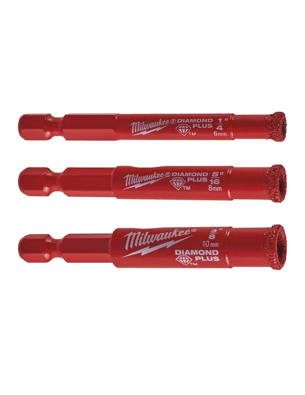 Set de 3 foret diamant GEN II (6-8-10 mm) 4932471771 - Milwaukee