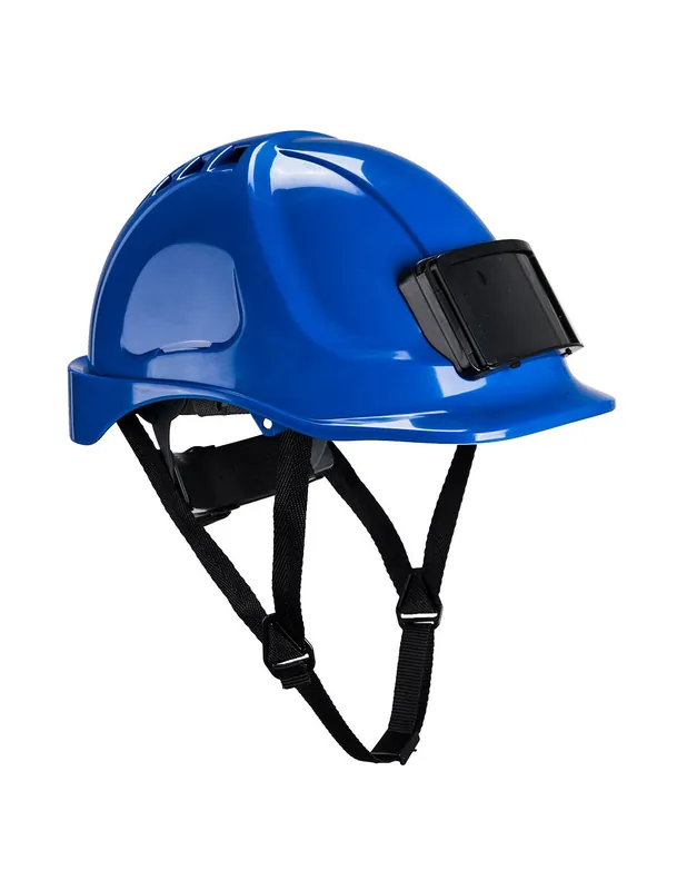 Casque de chantier Endurance bleu avec porte-badge PB55RBR - Portwest