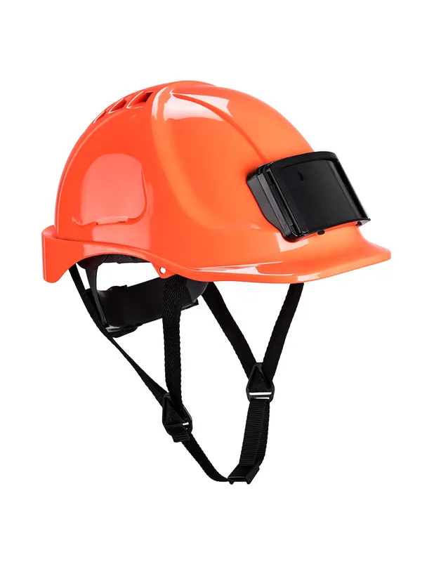 Casque de chantier Endurance orange avec porte-badge PB55ORR - Portwest