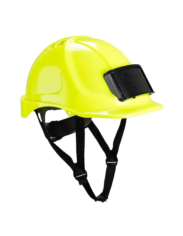 Casque de chantier Endurance jaune avec porte-badge PB55YER - Portwest