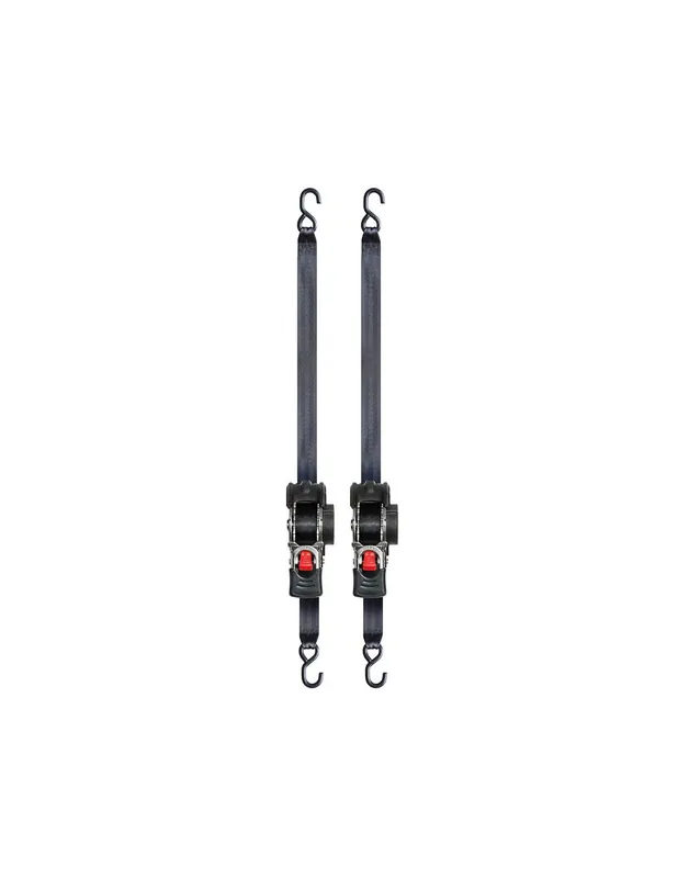 Sangle d‘arrimage rétractable 0,9T/3M/25MM noire (2 pièces) SYA-RETRAC-25 - PMS Industrie