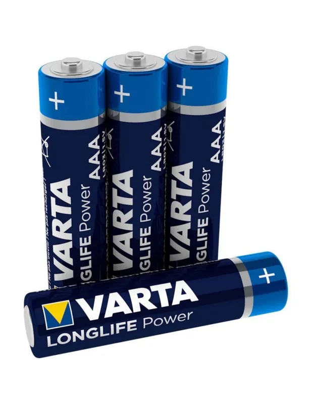 4 Piles Alcalines AAA / LR03 LongLife Power Varta