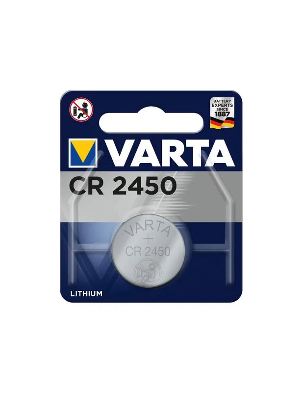 Pile bouton CR2450 Varta Lithium 3V Varta