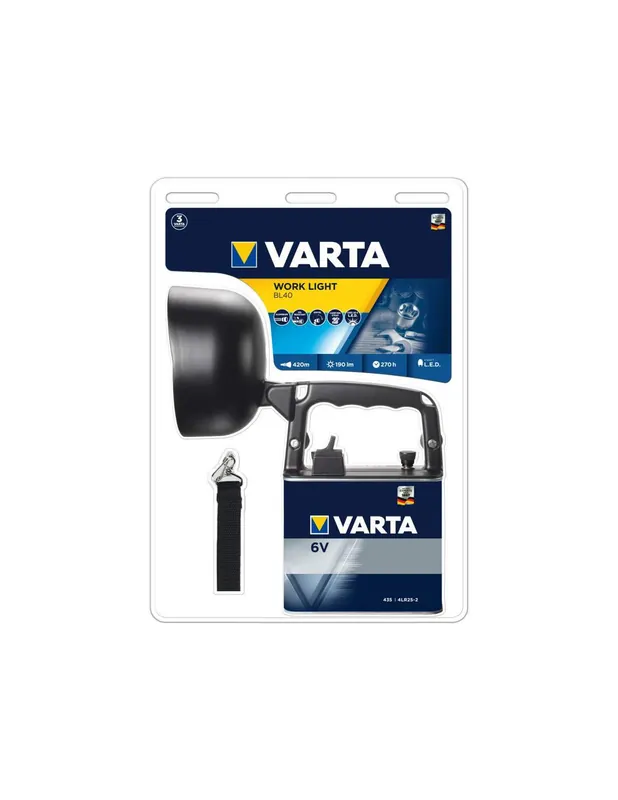 Projecteur Work Light BL40 avec pile 6V Varta