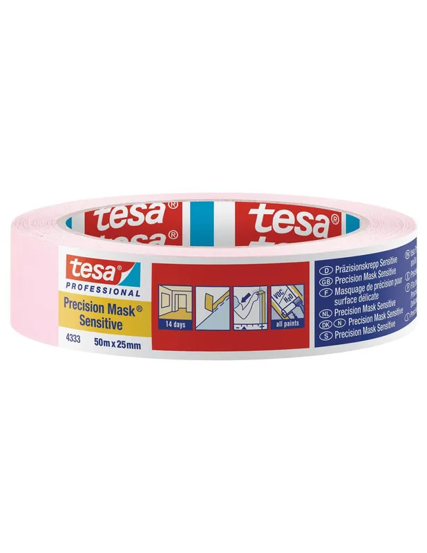 Ruban masquage de précision surface délicate 50 m X 25 mm 4333 - Tesa