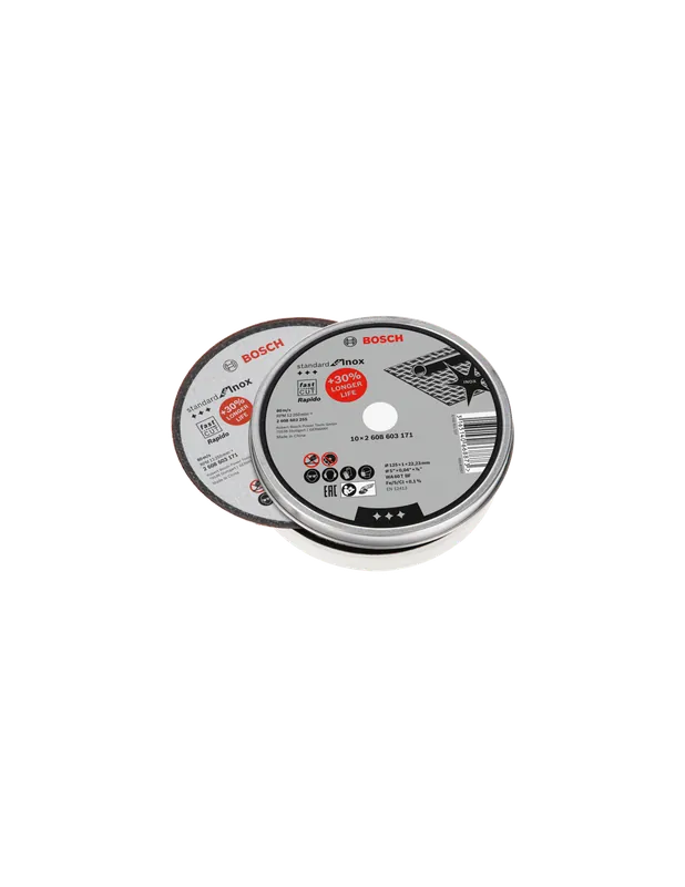 Disque à tronçonner 125x22,23x1 Standard for Inox Rapido (x10) 2608603255 - Bosch