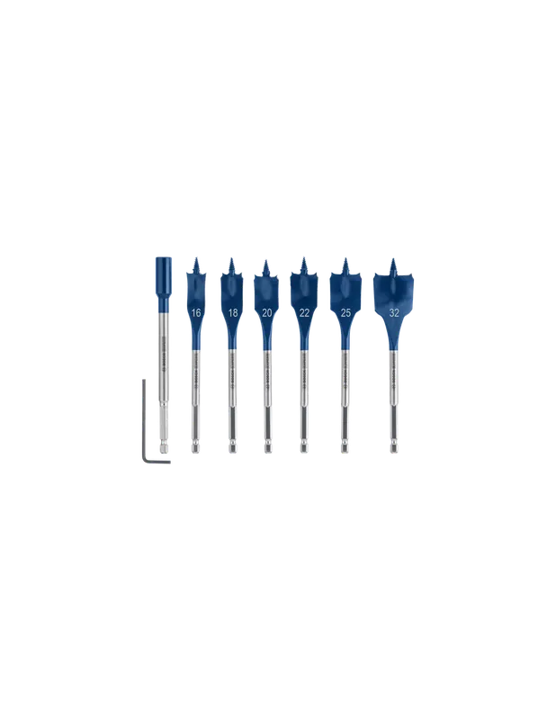 Coffret de 7 mèches plates 16 à 32 mm Expert 2608900334 - Bosch