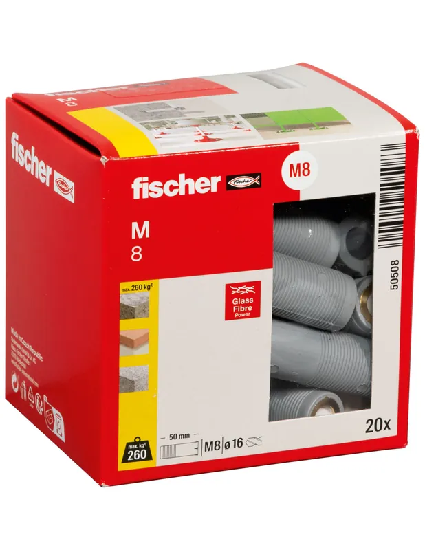 Cheville pour vis et boulons métriques M 8 (x 20) 050508 - Fischer