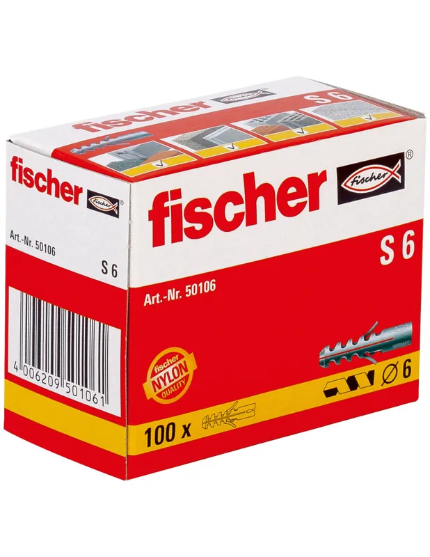 Cheville à expansion S 6 (x 100) 050106 - Fischer