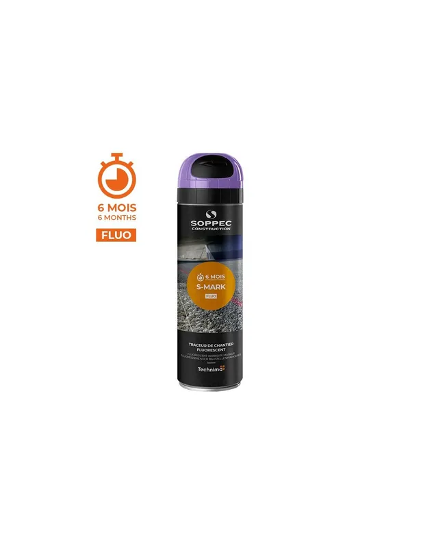 Traceur de chantier fluorescent S MARK Violet (500 ml) 141920 - Soppec