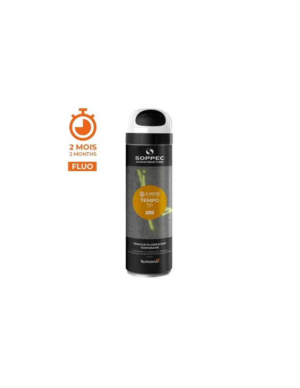 Bombe peinture temporaire TEMPO TP Blanc (500 ml) 141600 - Soppec