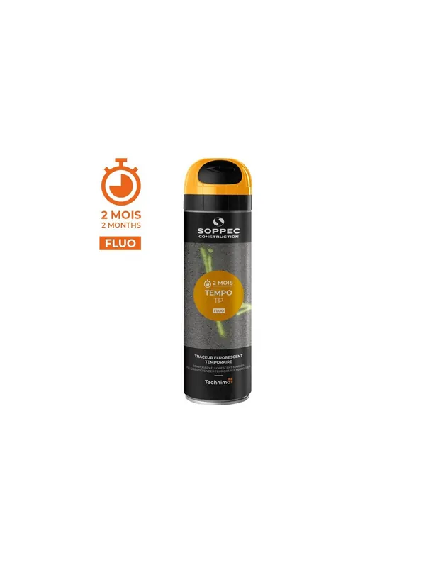 Bombe peinture temporaire TEMPO TP Orange (500 ml) 141616 - Soppec