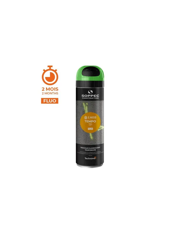 Bombe peinture temporaire TEMPO TP Vert (500 ml) 141618 - Soppec