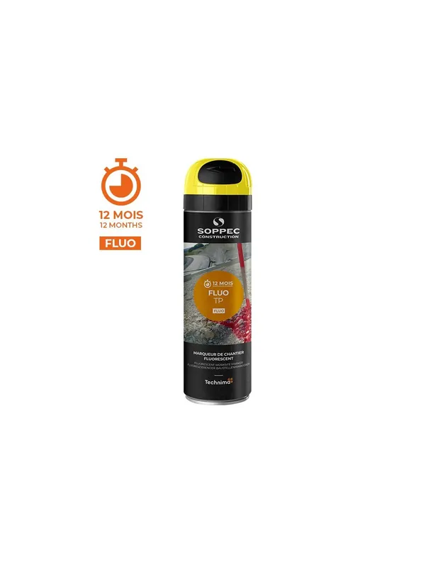 Traceur de chantier FLUO TP Rouge (500 ml) 141517 - Soppec