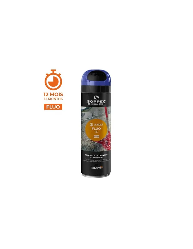 Traceur de chantier FLUO TP Rouge (500 ml) 141519 - Soppec