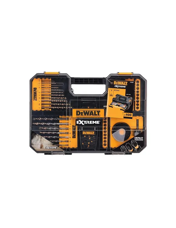 Coffret d‘accessoires vissage perçage Extreme Drill Impact (100 pièces) DT70620T-QZ - Dewalt