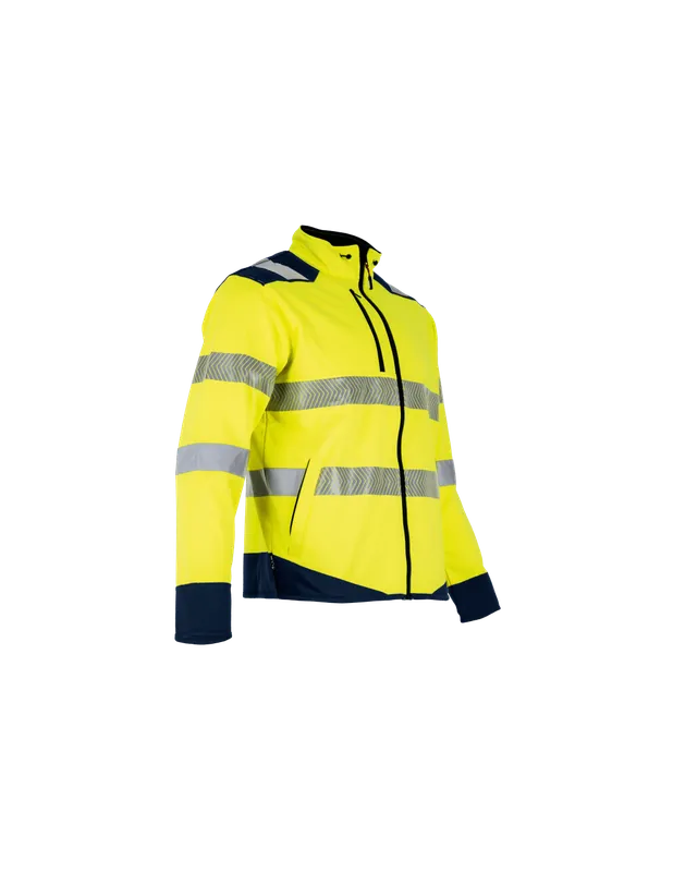 Veste bicolore micropolaire 3 couches AUTHENTIC HV 2245 - FLASH