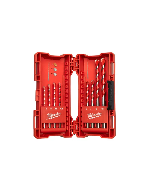 Coffret de 8 foret béton carbure premium avec méplats 4932471192 - Milwaukee