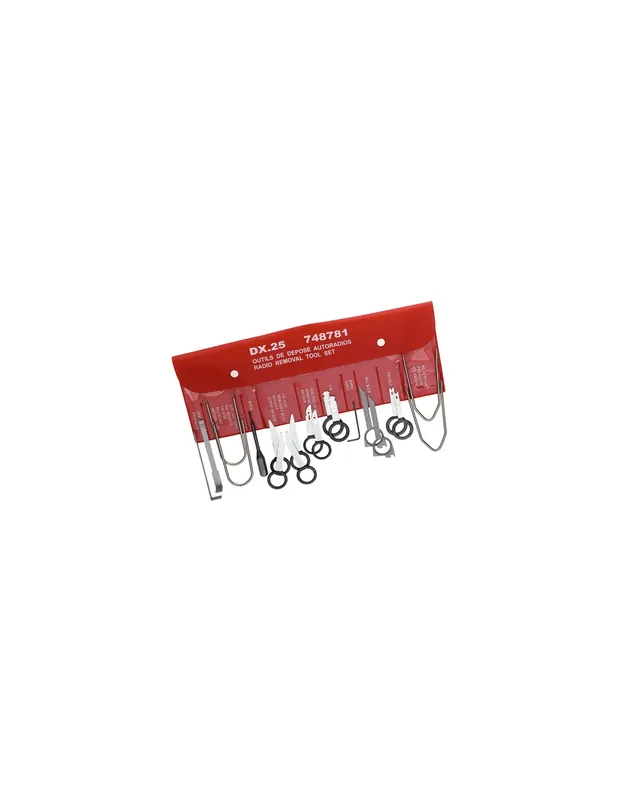 Kit de 20 outils de dépose autoradio DX.25PB - Facom