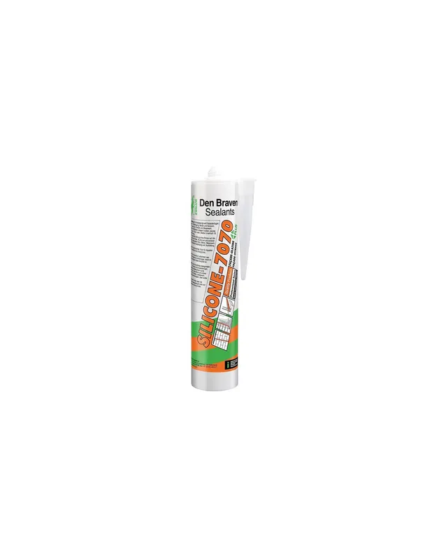 Mastic silicone neutre bâtiment Noir 7070 PLUS (300 ml) SI7070P1321ZW25 - Den Braven