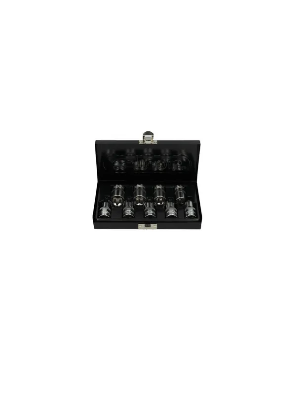 Coffret de 9 douilles TORX L.38 mm - 1/2‘‘ - E10 à E24 922.1369 - KS Tools