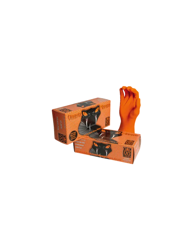 Gants Nitrile Orange Black Mamba (boite de 100)