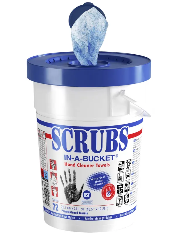 Seau de 72 lingettes nettoyantes pour les mains 109731 - Jelt
