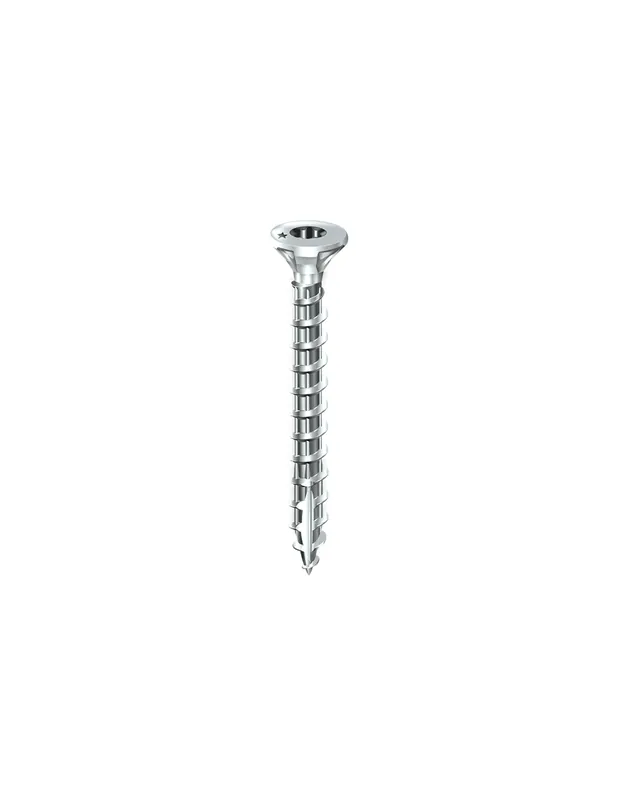 Vis bois 4x50 tête fraisée Etoile acier zingué filetage total (Bte de 500) Rocket