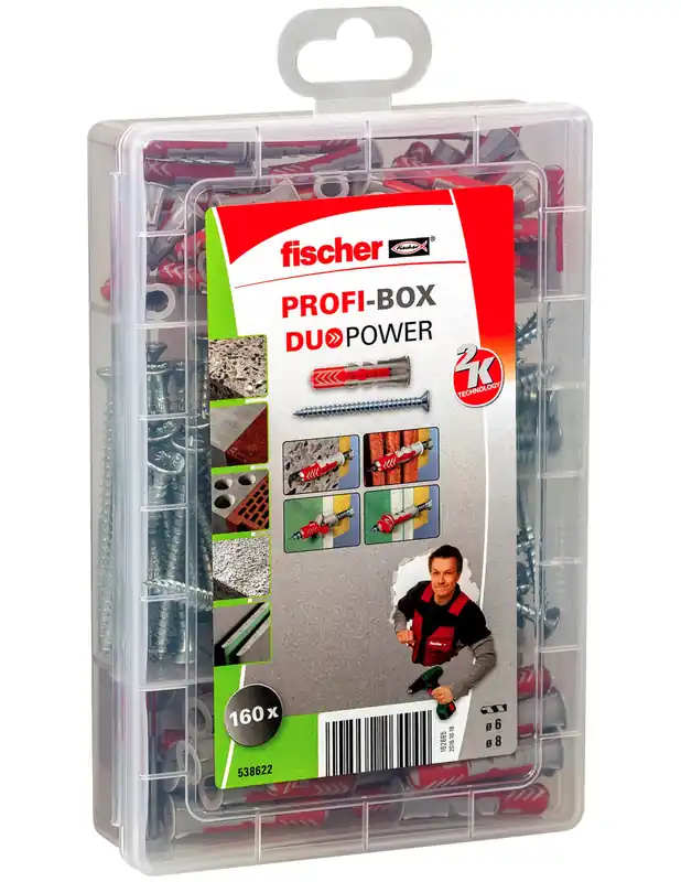 Coffret 80 Chevilles DuoPower + Vis Profi-Box 538622 - Fischer