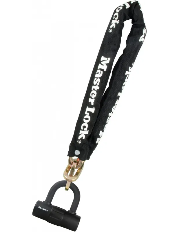 Chaîne en acier cémenté 90 cm x 10 mm avec mini U à clé 8234EURDPRO - Master Lock