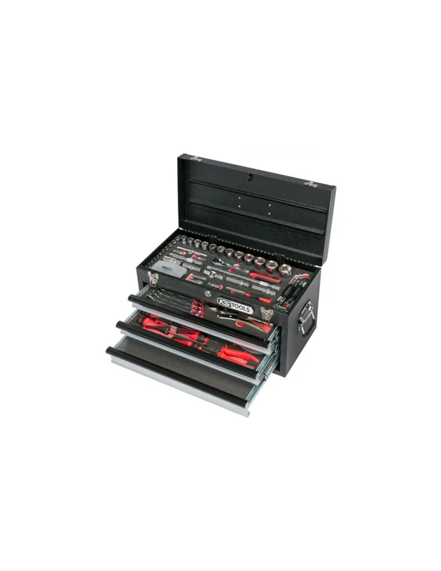 Coffre à outils ULTIMATE 114 pièces avec 3 tiroirs et plateau 922.0100 - KS Tools