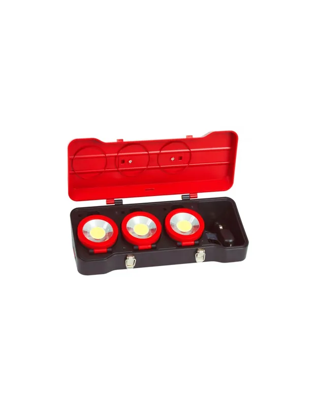 Coffret de 3 projecteurs LEDs 3W 150.4314 - KS Tools