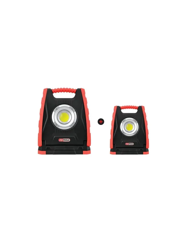 Lot de 2 projecteurs mobiles à LED 10W 1000 Lumens + 30W 3000 Lumens 150.4351-A1 - KS Tools