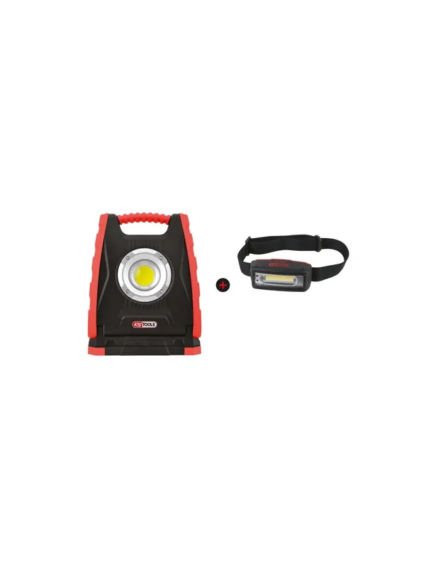 Lot Projecteur mobile à LED 30W 3000 Lumens + Lampe frontale 150.4352-A1 - KS Tools