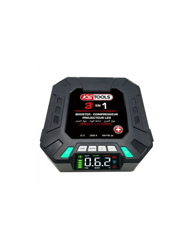 Booster lithium - Gonfleur - Projecteur 3 en 1 550.1925F - KS Tools