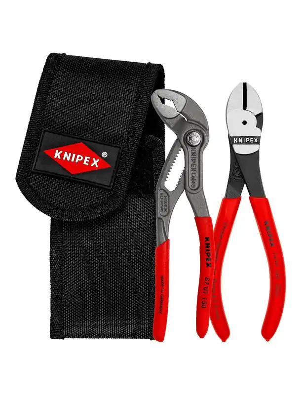 Jeu de 2 mini-pinces en pochette de ceinture à outils 00 20 72 V02 - Knipex