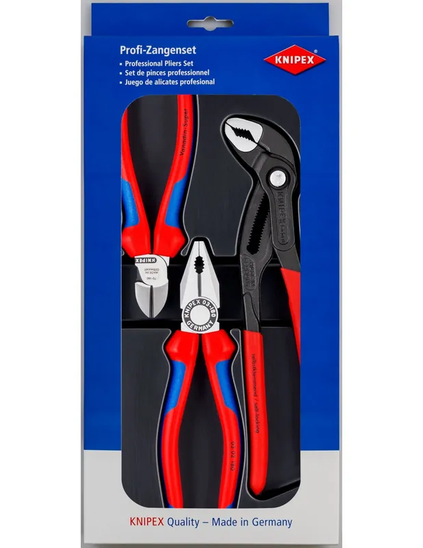 Pack de 3 pinces professionnelles 00 20 09 V01 - Knipex