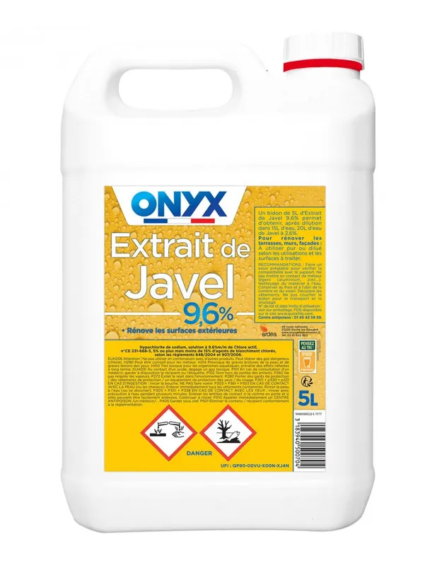 Extrait de Javel 9,6% (5 litres) E22050504 - Onyx