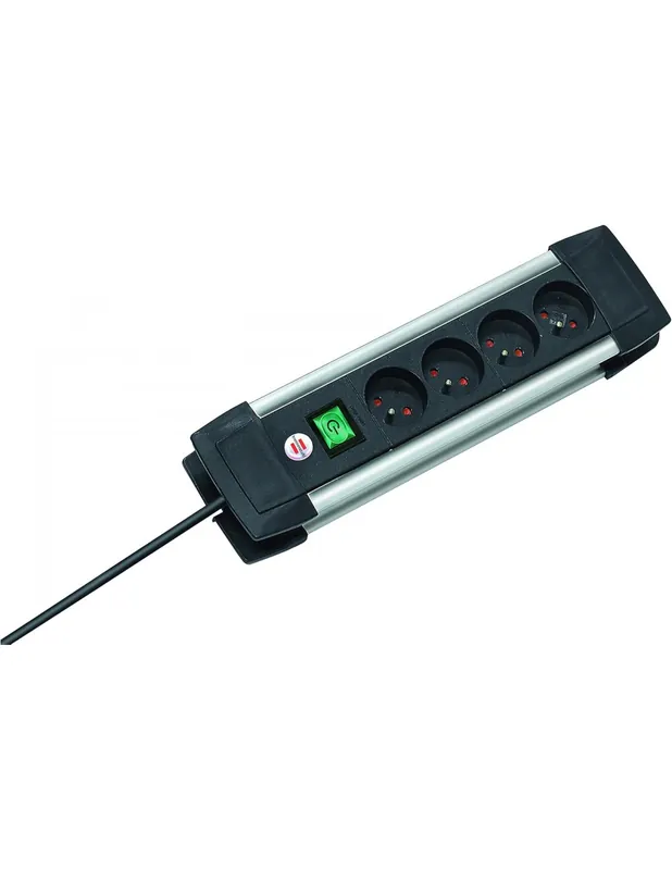 Multiprise Premium-Alu-Line 4 prises 1,8m H05VV-F 3G1,5 1391001064 - Brennenstuhl